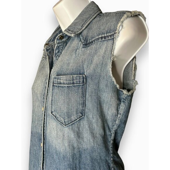 Textile Elizabeth & James Blue Austin Sleeveless Top - Picture 3 of 9